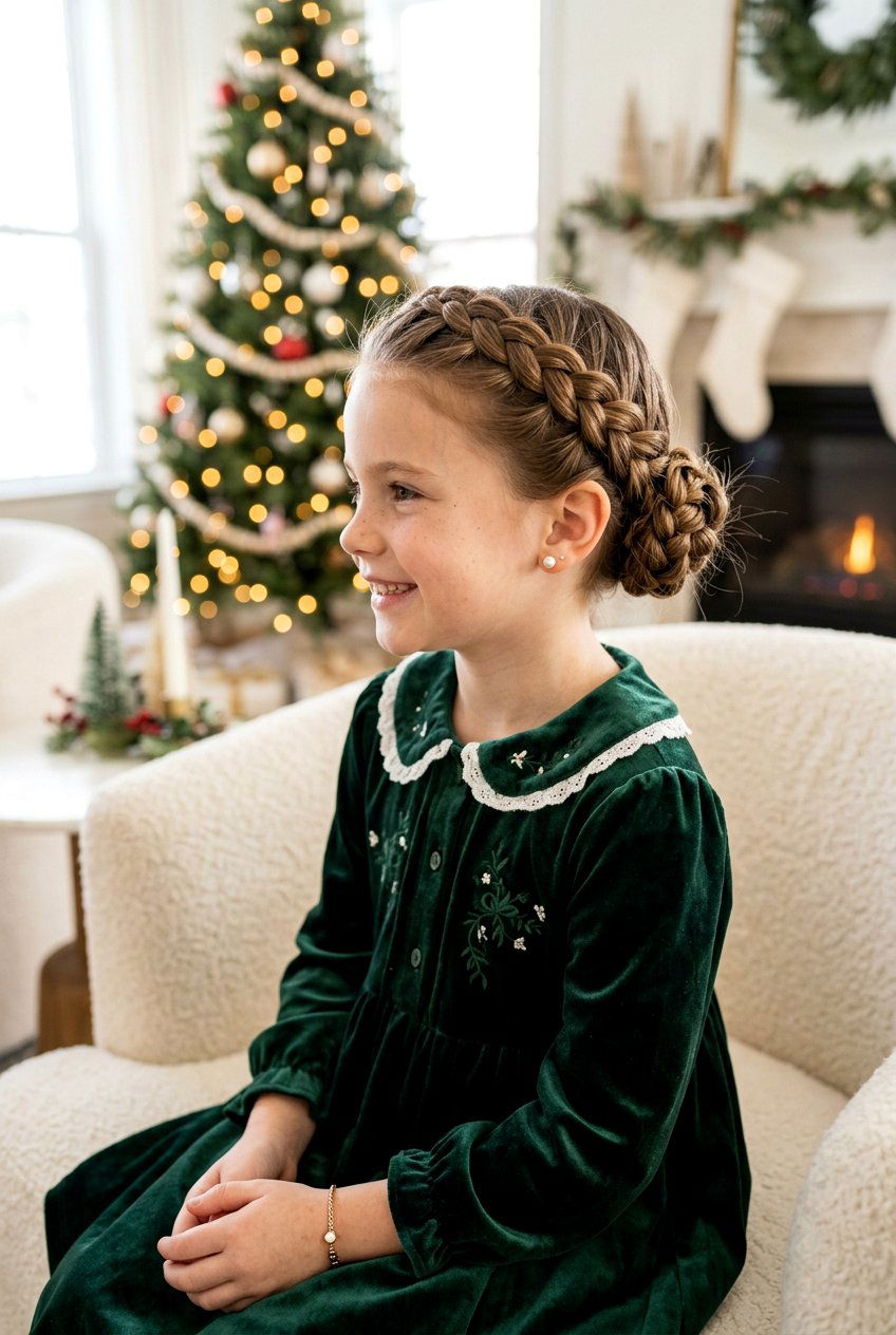 Braided Crown Updo - 20 little girls braided crown hairstyle - 20 little girls braided crown hairstyle
