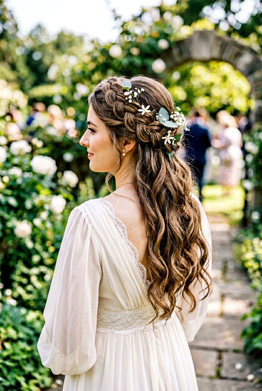 Braided Crown Wedding Hair - 20 wedding season hairstyles - 20 wedding season hairstyles