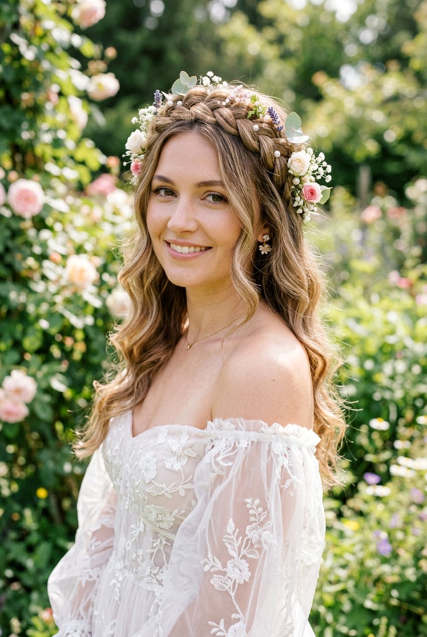 Braided Fairy Headband Hairstyle - 20 fairycore hairstyles for women - 20 fairycore hairstyles for women