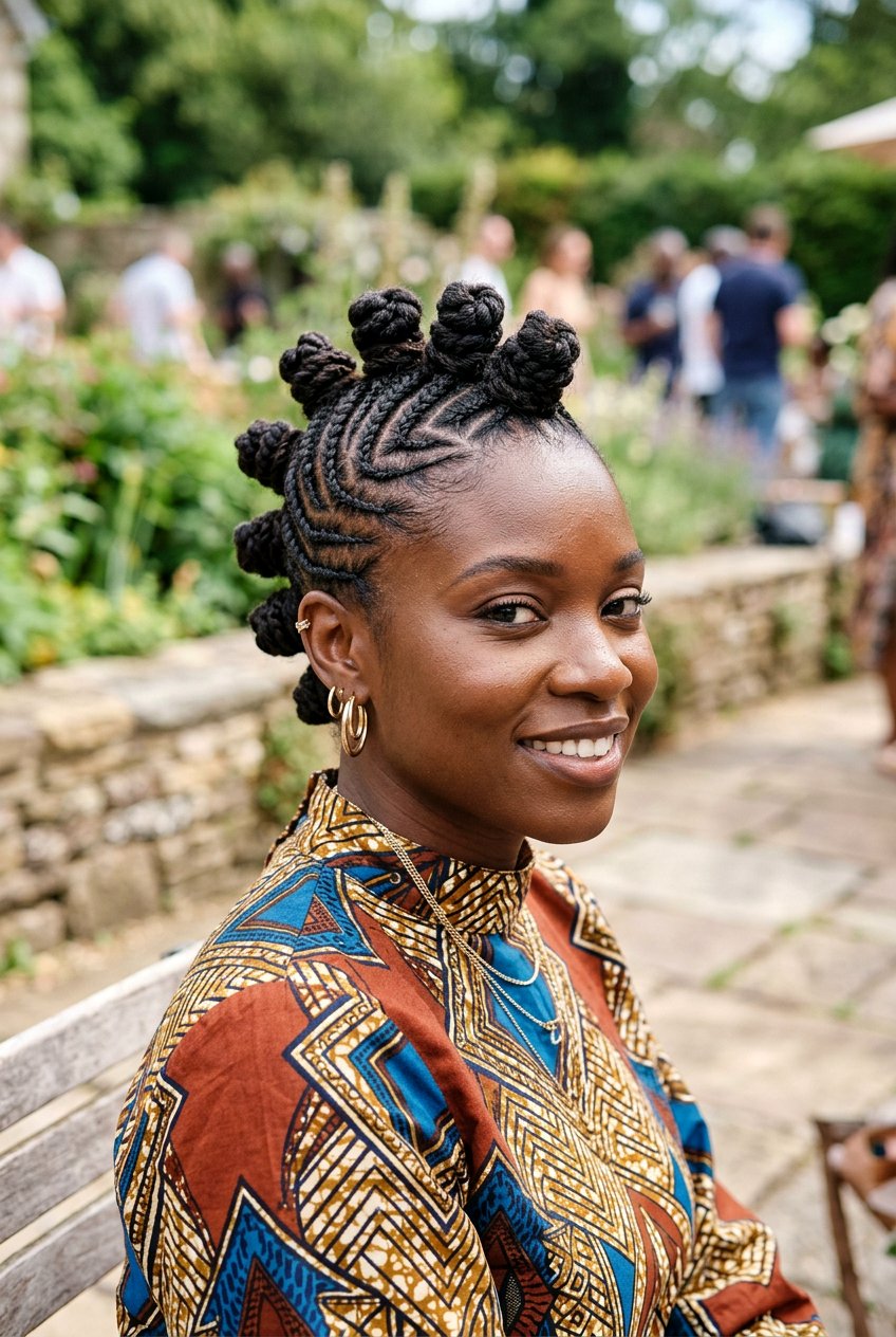Braided Faux Hawk With Bantu Knots - 20 braided faux hawk for natural hair - 20 braided faux hawk for natural hair
