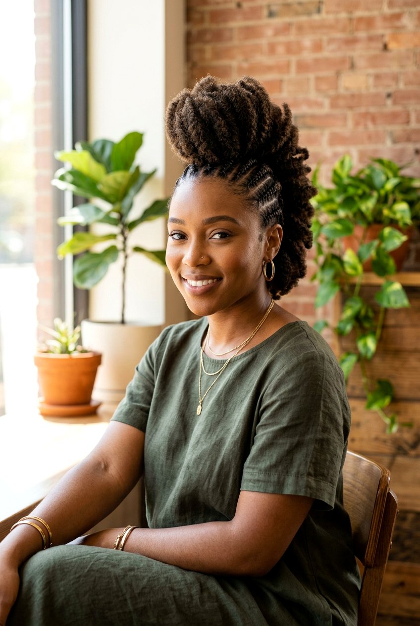 Braided Faux Hawk With Marley Hair - 20 braided faux hawk for natural hair - 20 braided faux hawk for natural hair