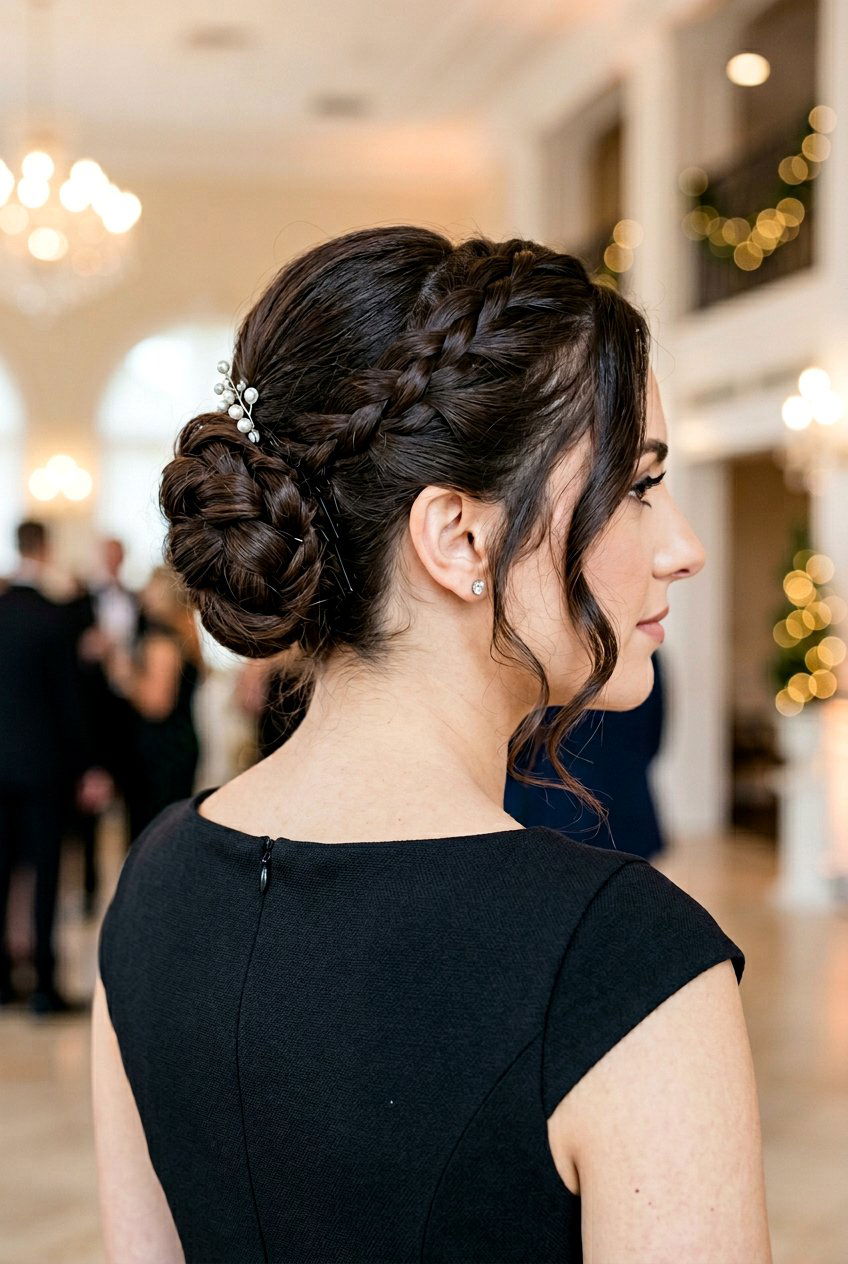 Braided French Twist Bun With Face Framing Hair - 20 braided bun with face framing strands - 20 braided bun with face framing strands