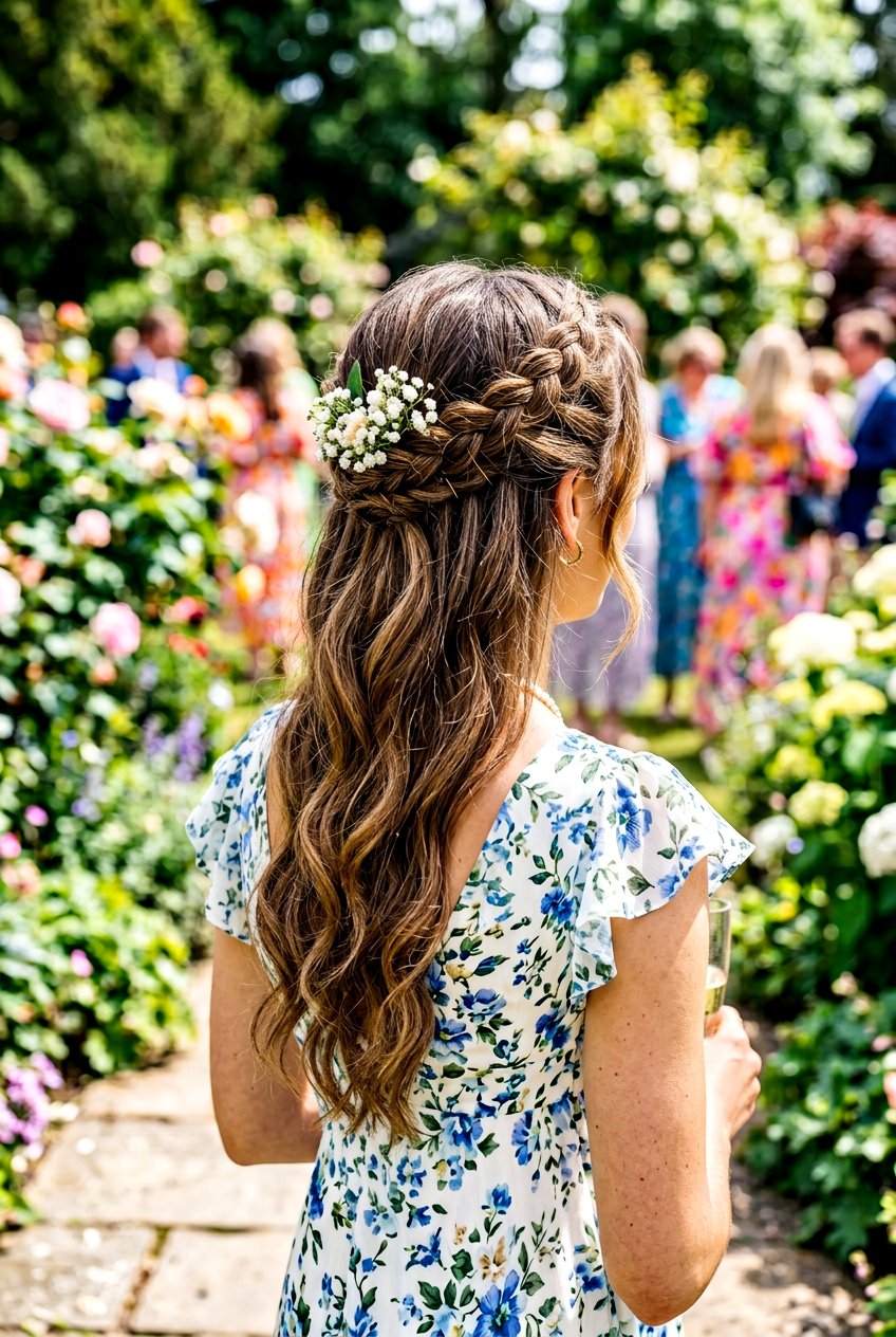 Braided Half Up Hairstyle - 20 engagement party hairstyles - 20 engagement party hairstyles