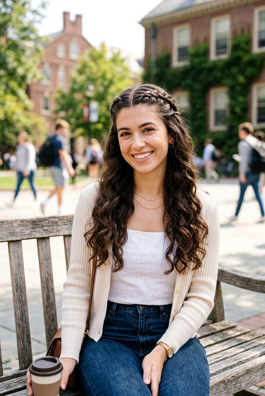 Braided Half Up Heatless Curls - 20 heatless curls for college girls - 20 heatless curls for college girls