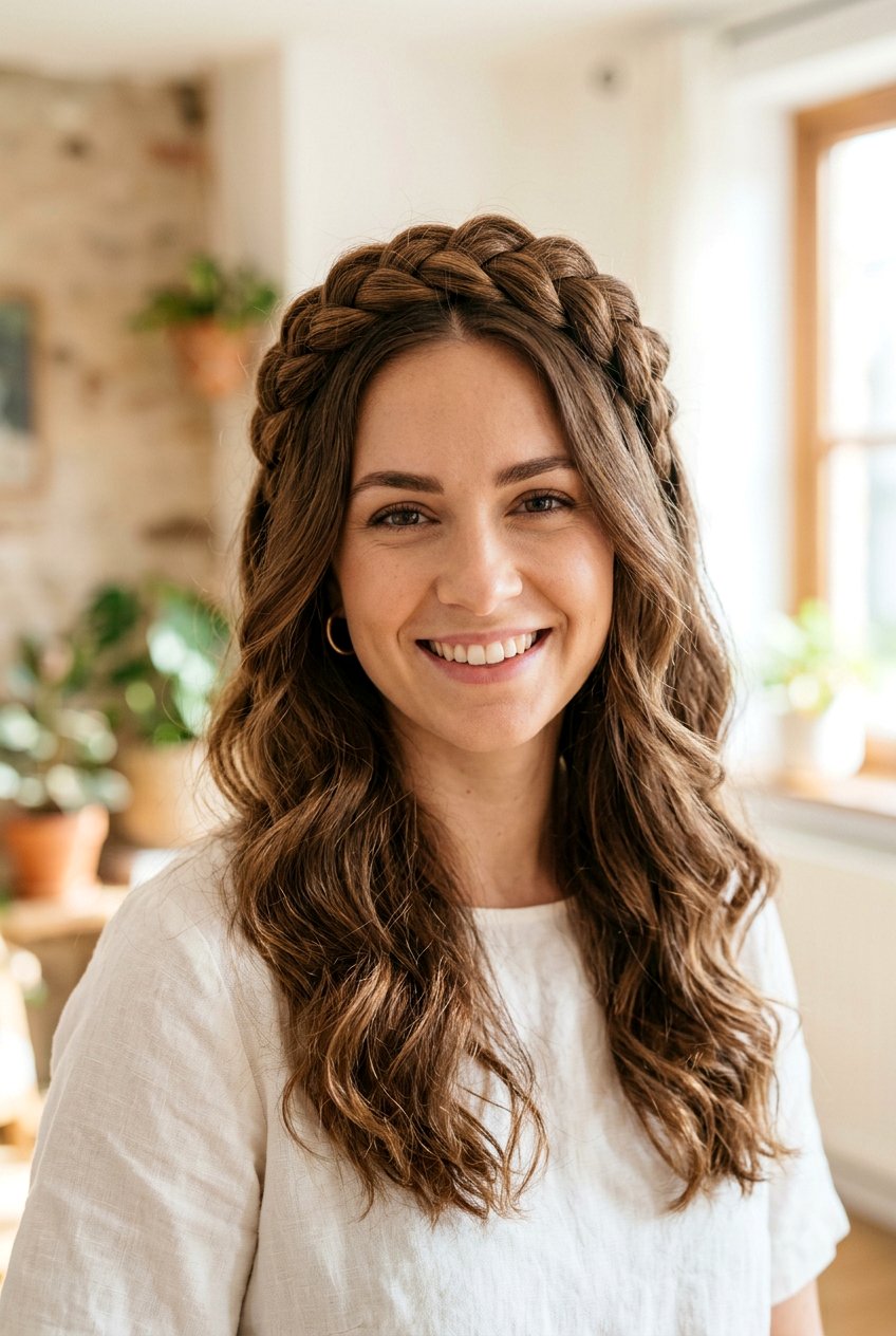 Braided Headband - 20 homecoming hairstyles - 20 homecoming hairstyles