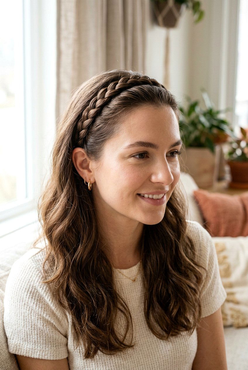 Braided Headband - 20 office hairstyles for women - 20 office hairstyles for women