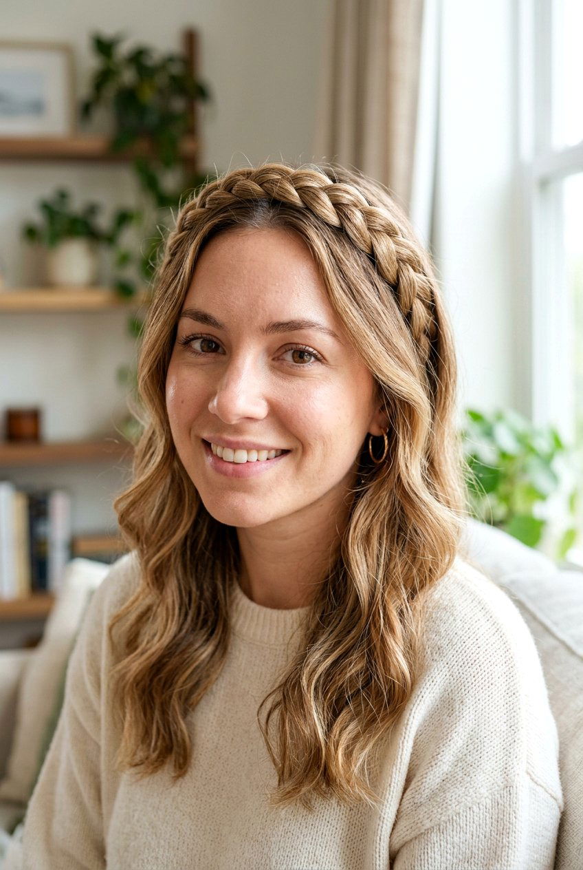 Braided Headband - 20 quick hairstyles for school - 20 quick hairstyles for school