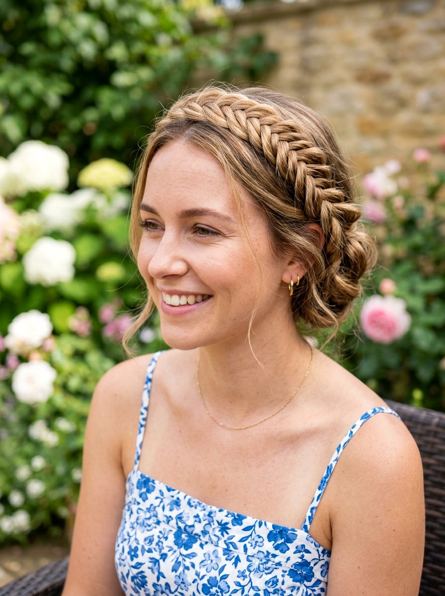 Braided Headband - 20 easy hairstyle for vacation mornings - 20 easy hairstyle for vacation mornings