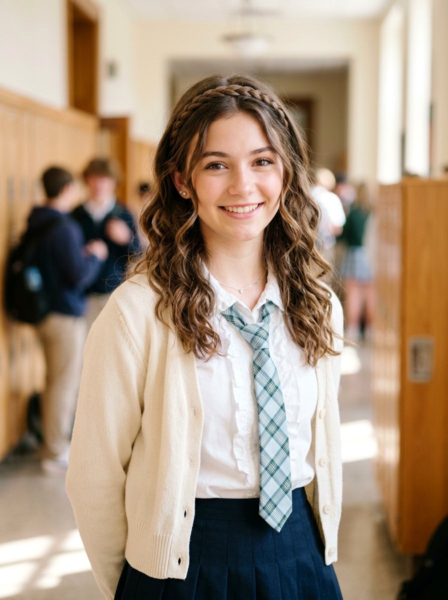 Braided Headband - 20 quick hairstyle for school mornings teens - 20 quick hairstyle for school mornings teens