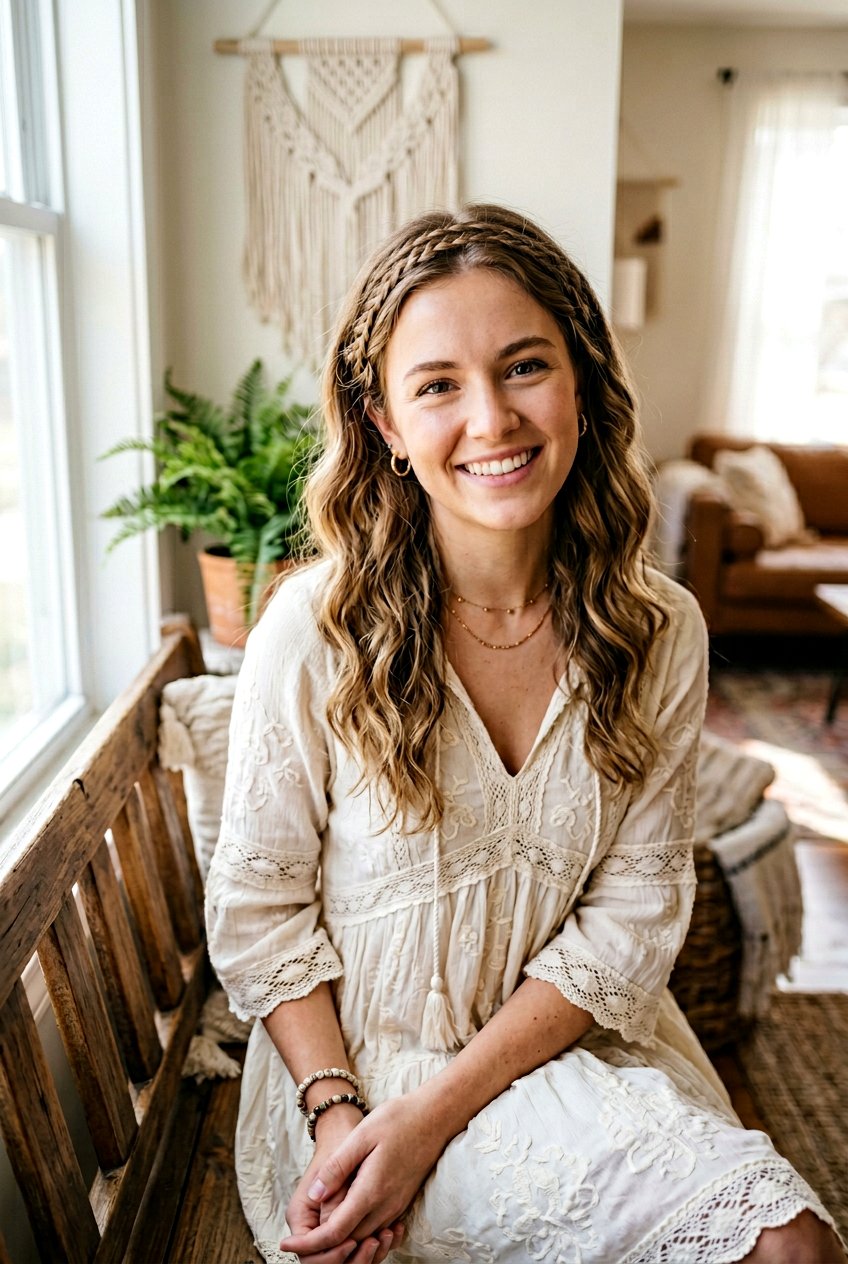 Braided Headband - 20 easy morning hairstyle for shoulder length hair - 20 easy morning hairstyle for shoulder length hair