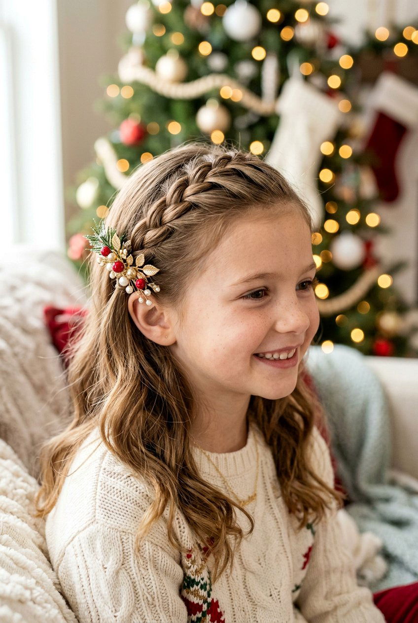 Braided Headband - 20 holiday hairstyle for girls with braids - 20 holiday hairstyle for girls with braids