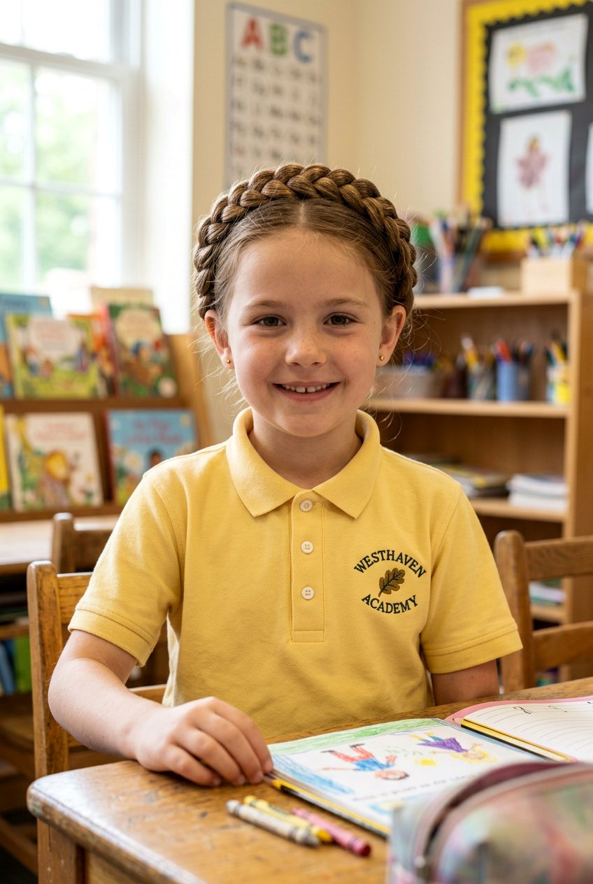 Braided Headband - 20 neat school hairstyle for little girls - 20 neat school hairstyle for little girls