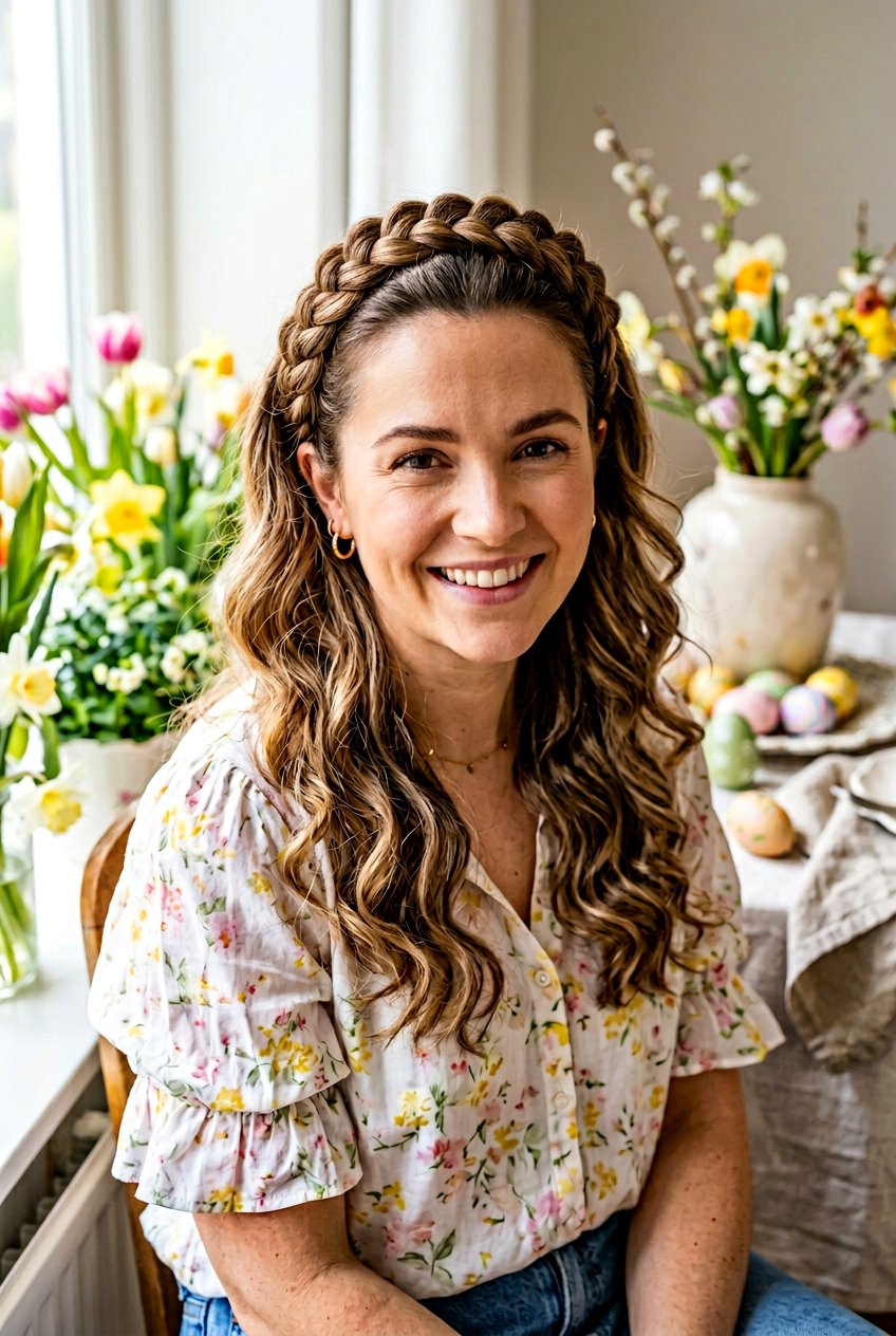 Braided Headband Easter Hair - 20 easter braid hairstyles - 20 easter braid hairstyles