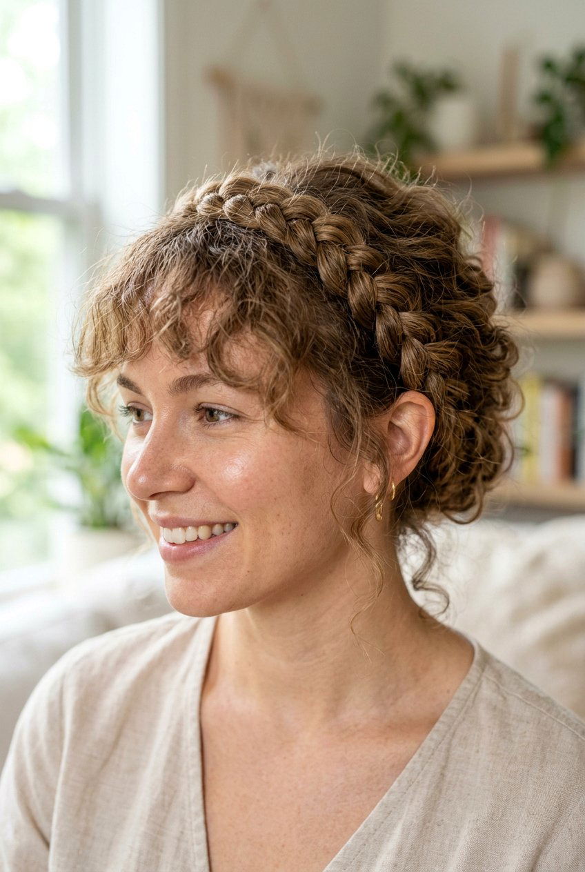 Braided Headband For Frizzy Bangs - 20 anti frizz braid hairstyle - 20 anti frizz braid hairstyle