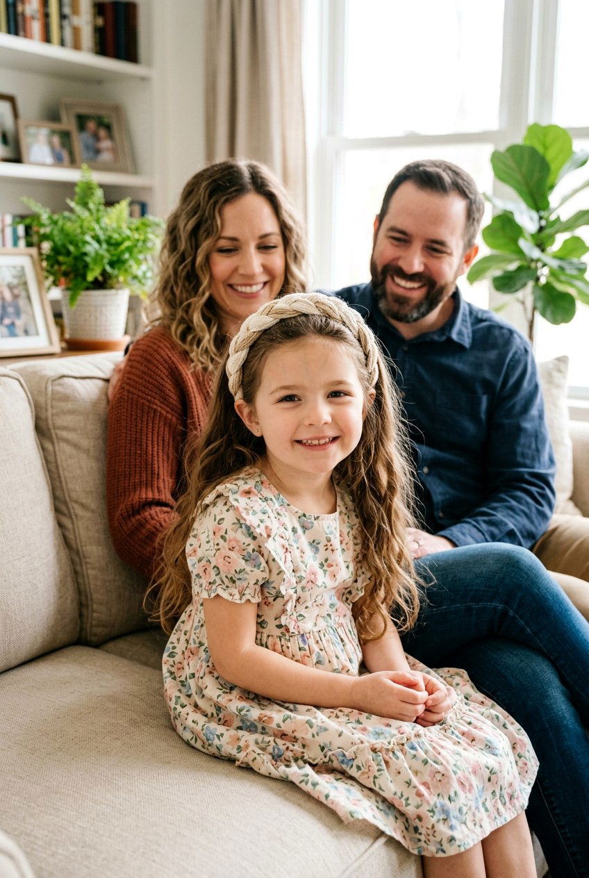 Braided Headband For Little Girls - 20 family photo hairstyles - 20 family photo hairstyles