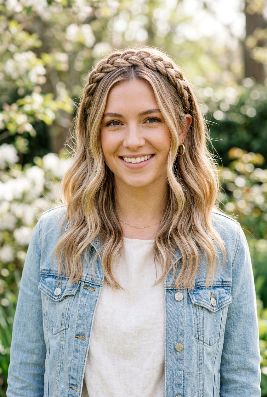 Braided Headband Hairstyle For Picture Day - 20 easy hairstyles for picture day - 20 easy hairstyles for picture day