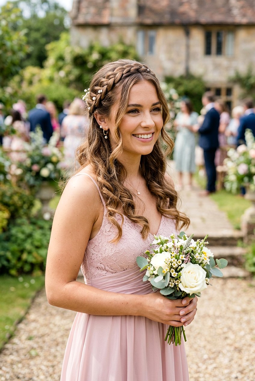 Braided Headband Hairstyle for Bridesmaids - 20 bridesmaid hairstyles with braids - 20 bridesmaid hairstyles with braids