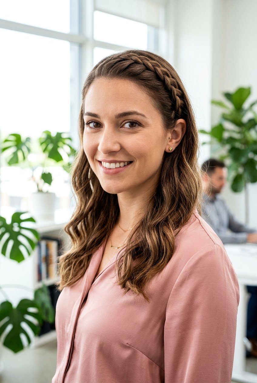 Braided Headband Hairstyle - 20 internship hairstyle for college women - 20 internship hairstyle for college women