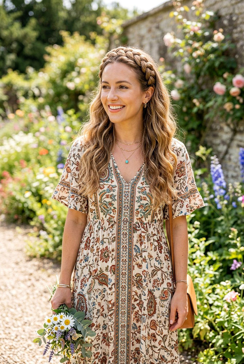 Braided Headband Look - 20 travel hairstyle for shoulder length hair - 20 travel hairstyle for shoulder length hair