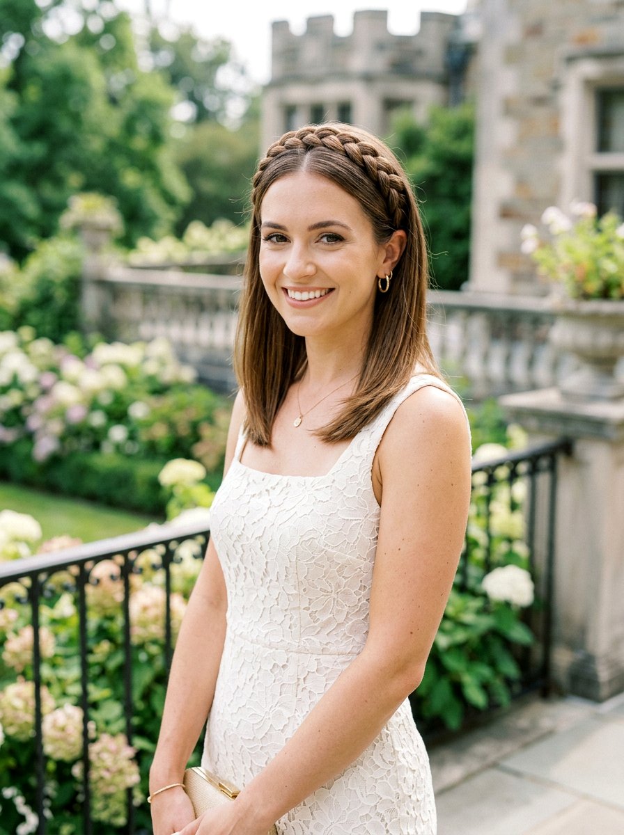 Braided Headband Medium Hair - 20 school dance hairstyles for medium hair - 20 school dance hairstyles for medium hair