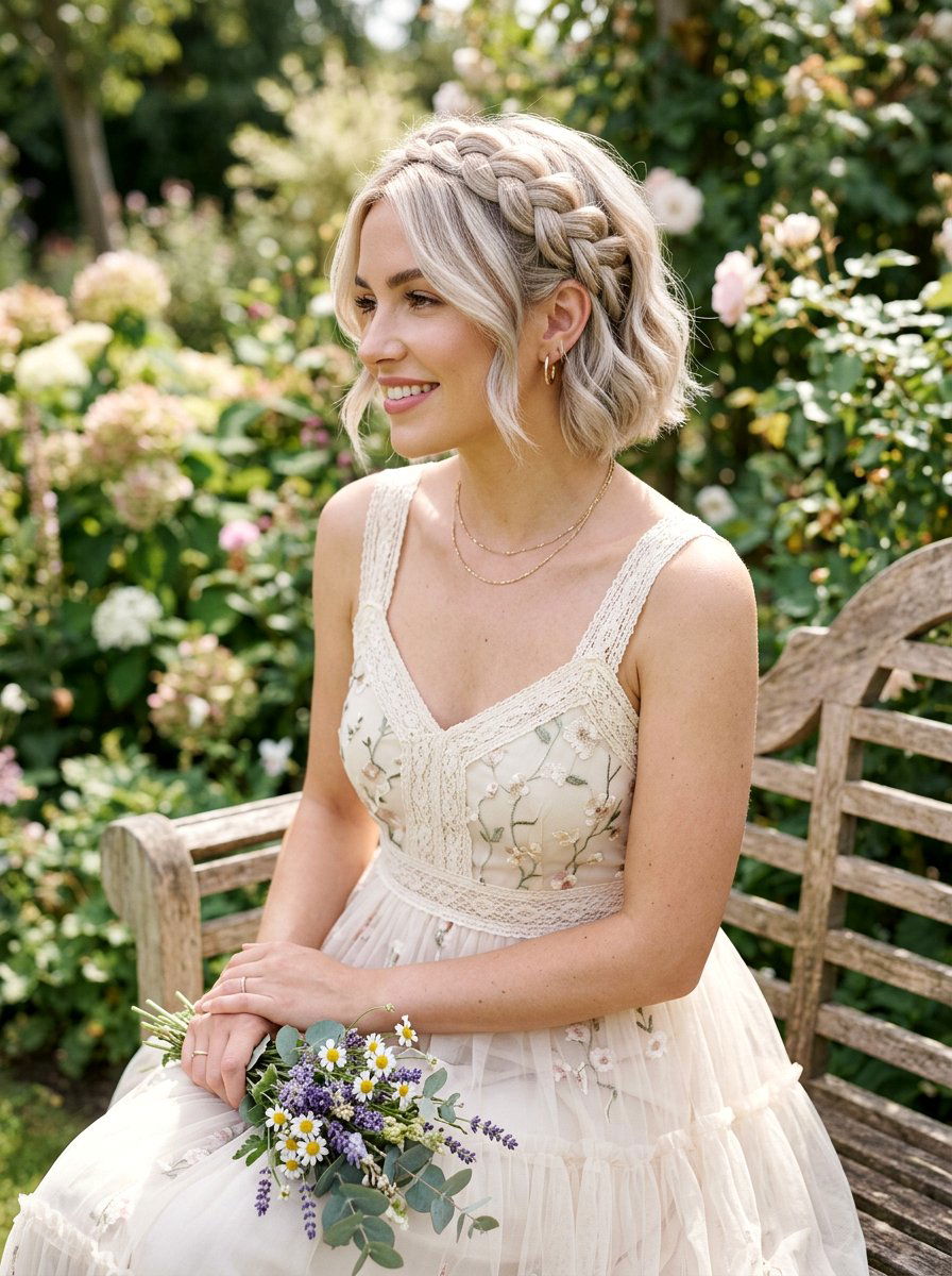 Braided Headband Short Hair - 20 school dance hairstyles for short hair - 20 school dance hairstyles for short hair