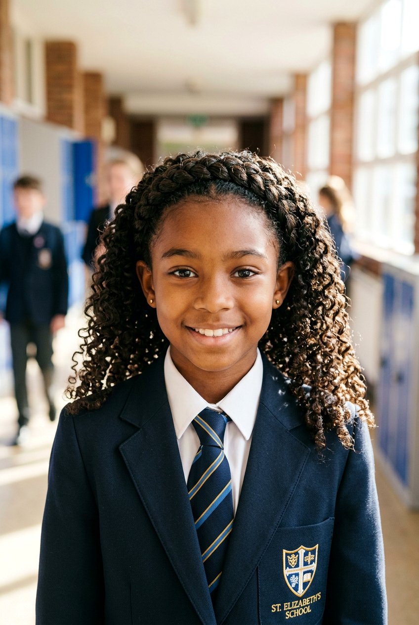 Braided Headband With Curls - 20 picture day hairstyle for shoulder length hair - 20 picture day hairstyle for shoulder length hair