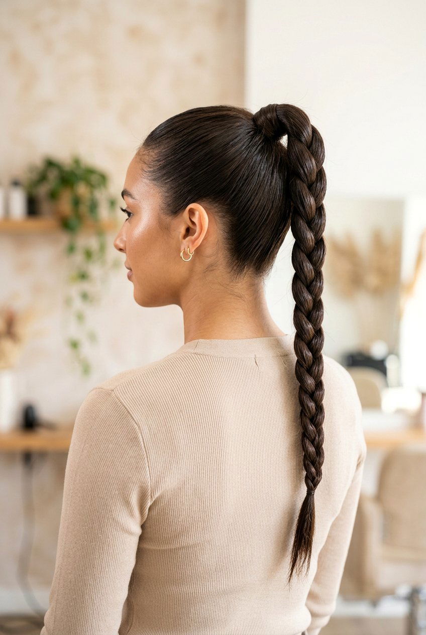 Braided High Ponytail - 20 high ponytail hairstyles - 20 high ponytail hairstyles