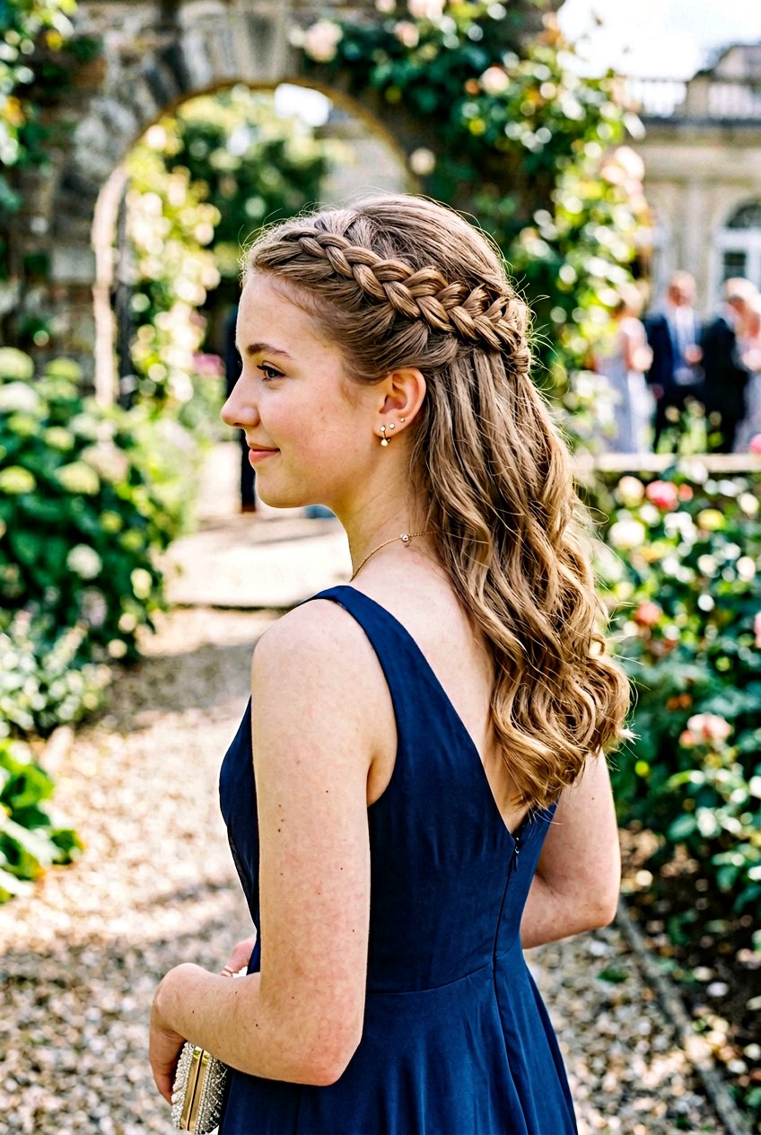 Braided Infinity Detail Prom Hair - 20 formal dance hairstyles for teens - 20 formal dance hairstyles for teens
