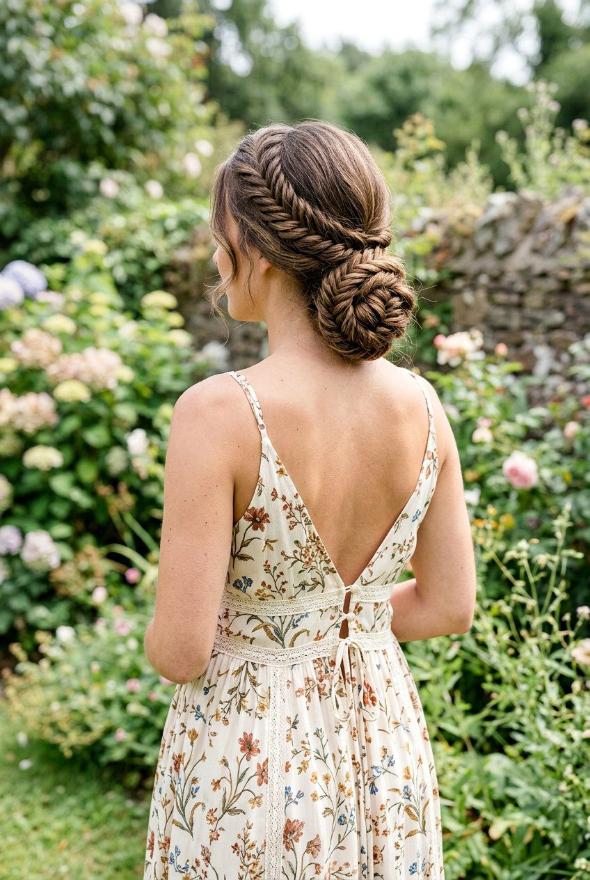Braided Low Bun - 20 low bun for mother of the bride - 20 low bun for mother of the bride