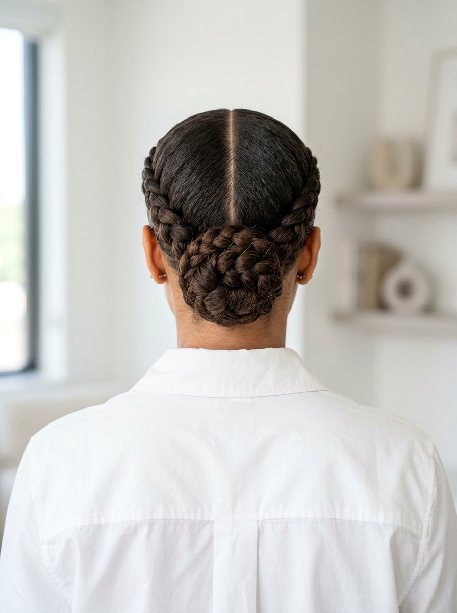 Braided Low Bun - 20 humidity proof braid hairstyle - 20 humidity proof braid hairstyle