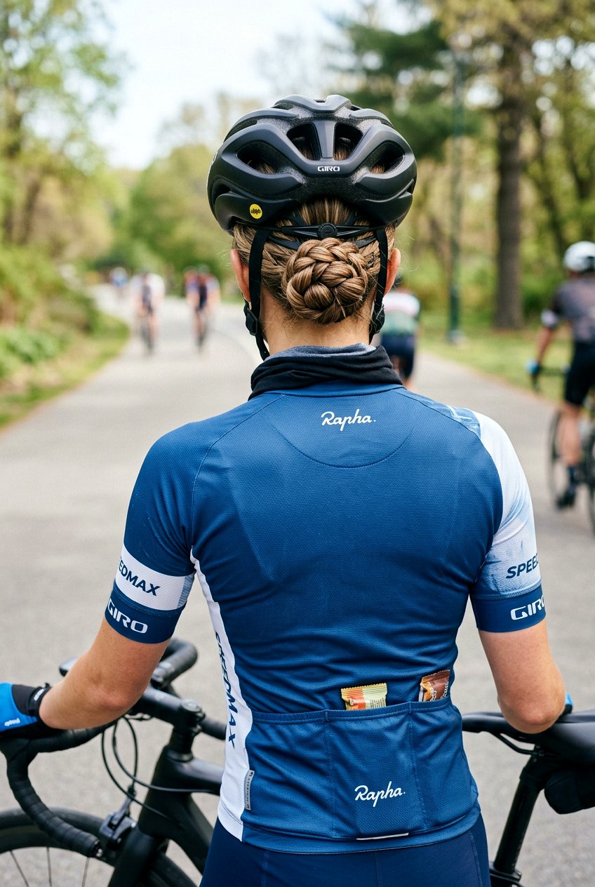 Braided Low Bun For Cycling - 20 cycling hairstyles for women - 20 cycling hairstyles for women