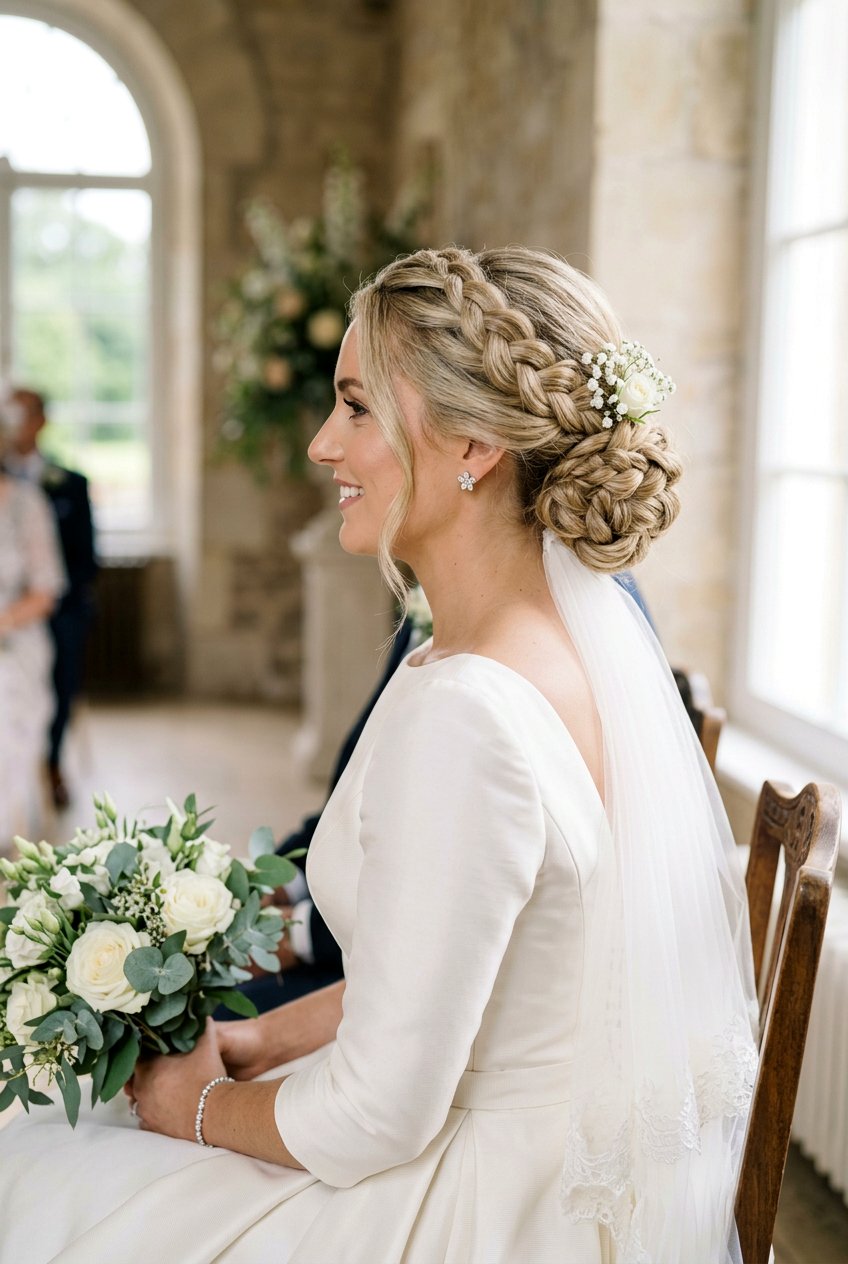 Braided Low Bun For Long Thick Hair - 20 braided low bun for bride - 20 braided low bun for bride