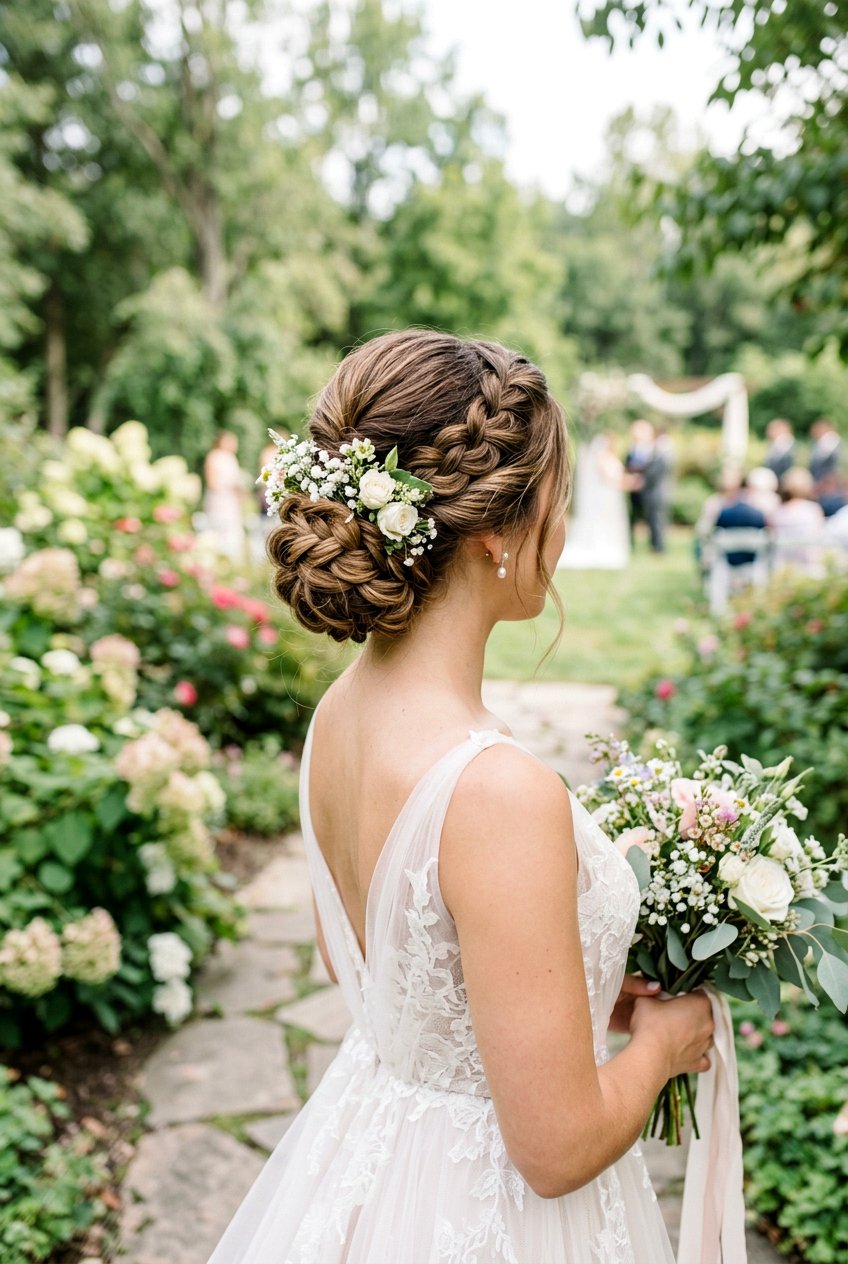 Braided Low Bun For Outdoor Wedding - 20 braided low bun for bride - 20 braided low bun for bride