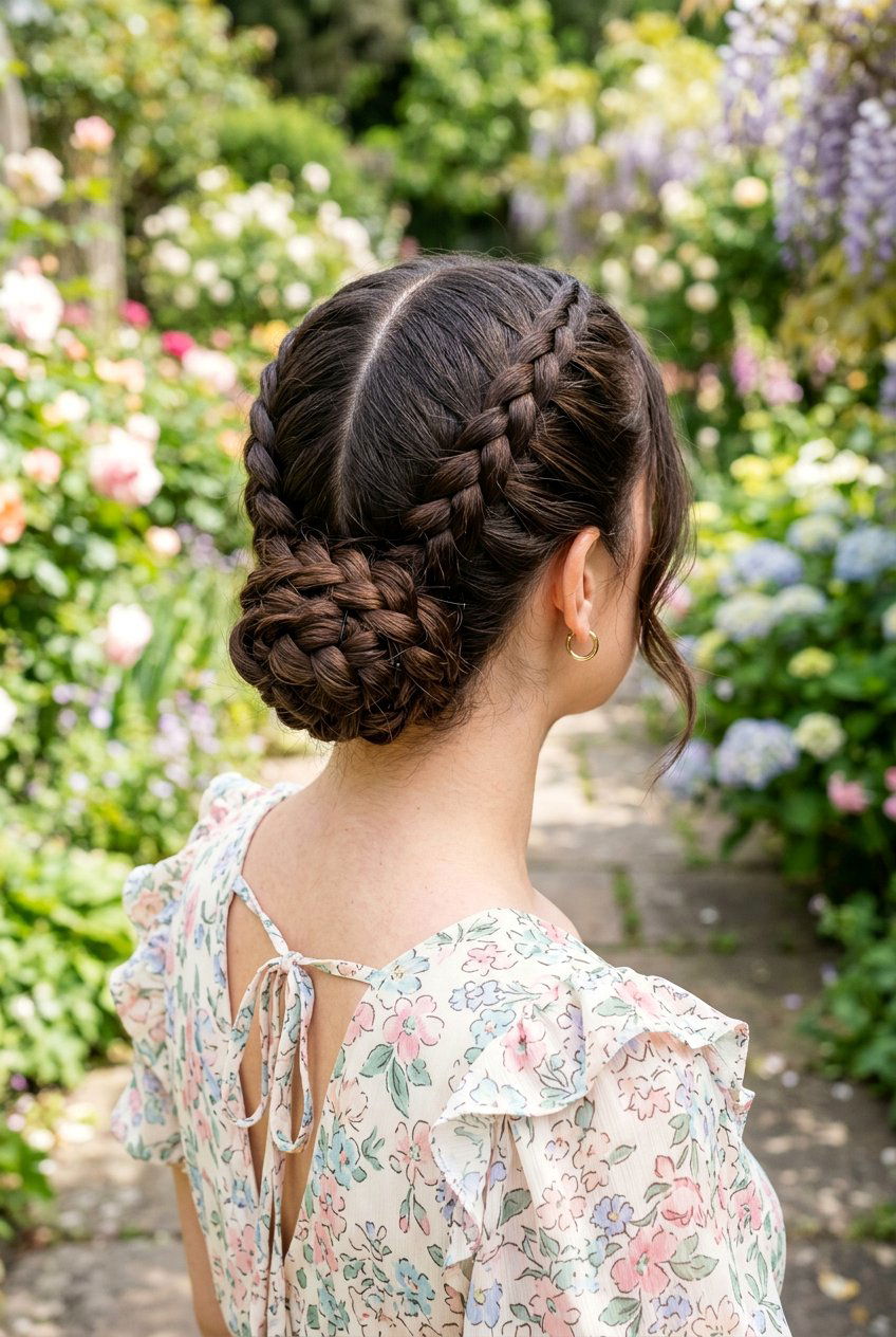 Braided Low Bun With Center Part - 20 clean girl low bun with center part - 20 clean girl low bun with center part