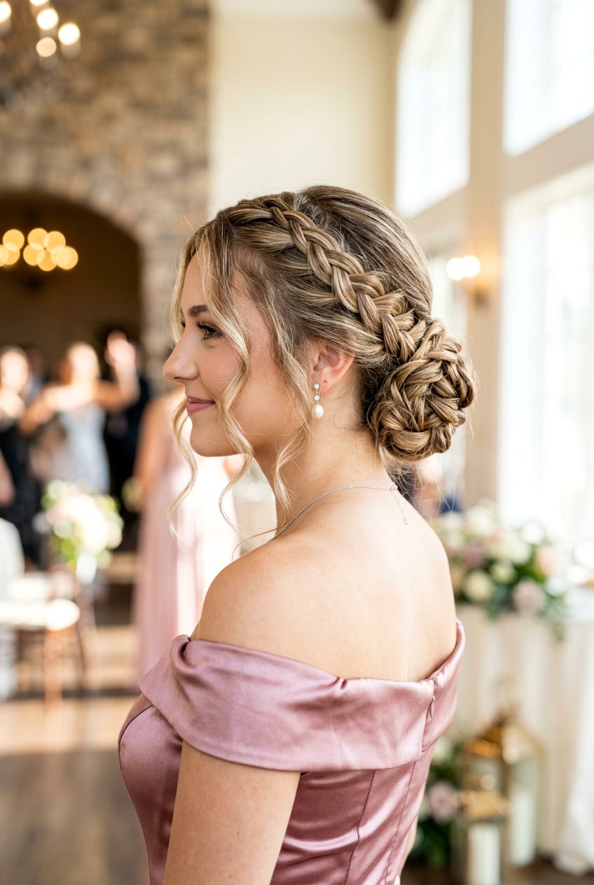 Braided Low Bun for Prom - 20 prom bun hairstyles - 20 prom bun hairstyles