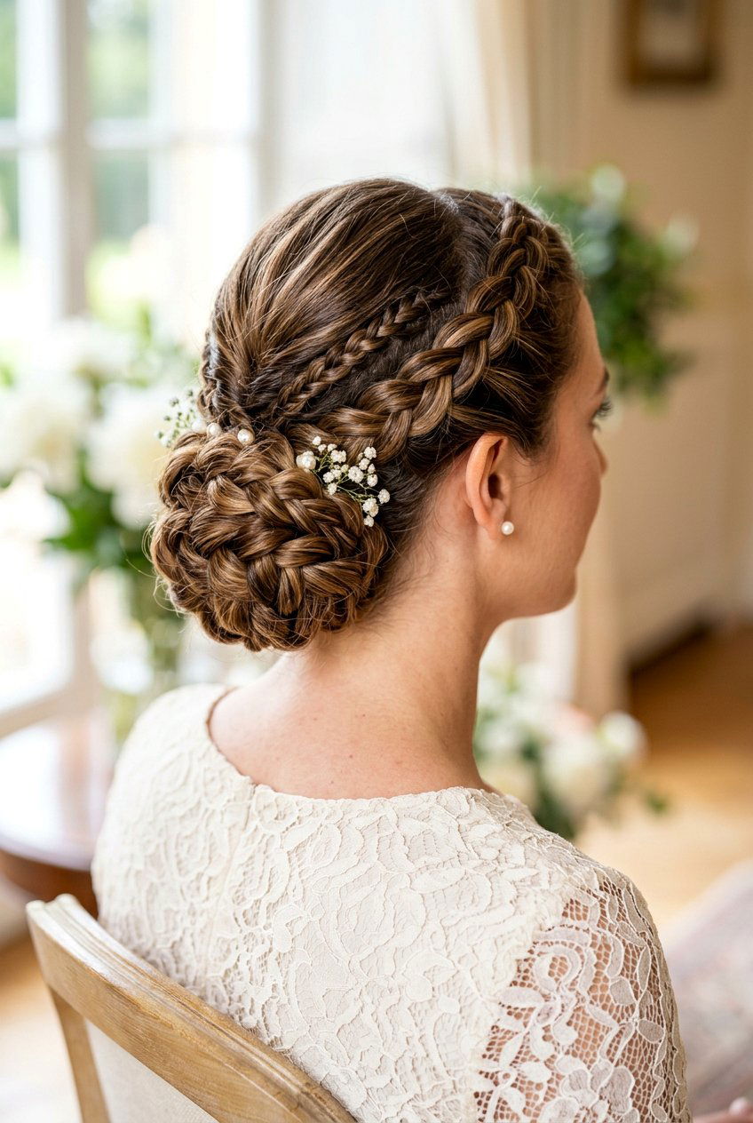 Braided Low Chignon Updo - 20 formal festive updo - 20 formal festive updo