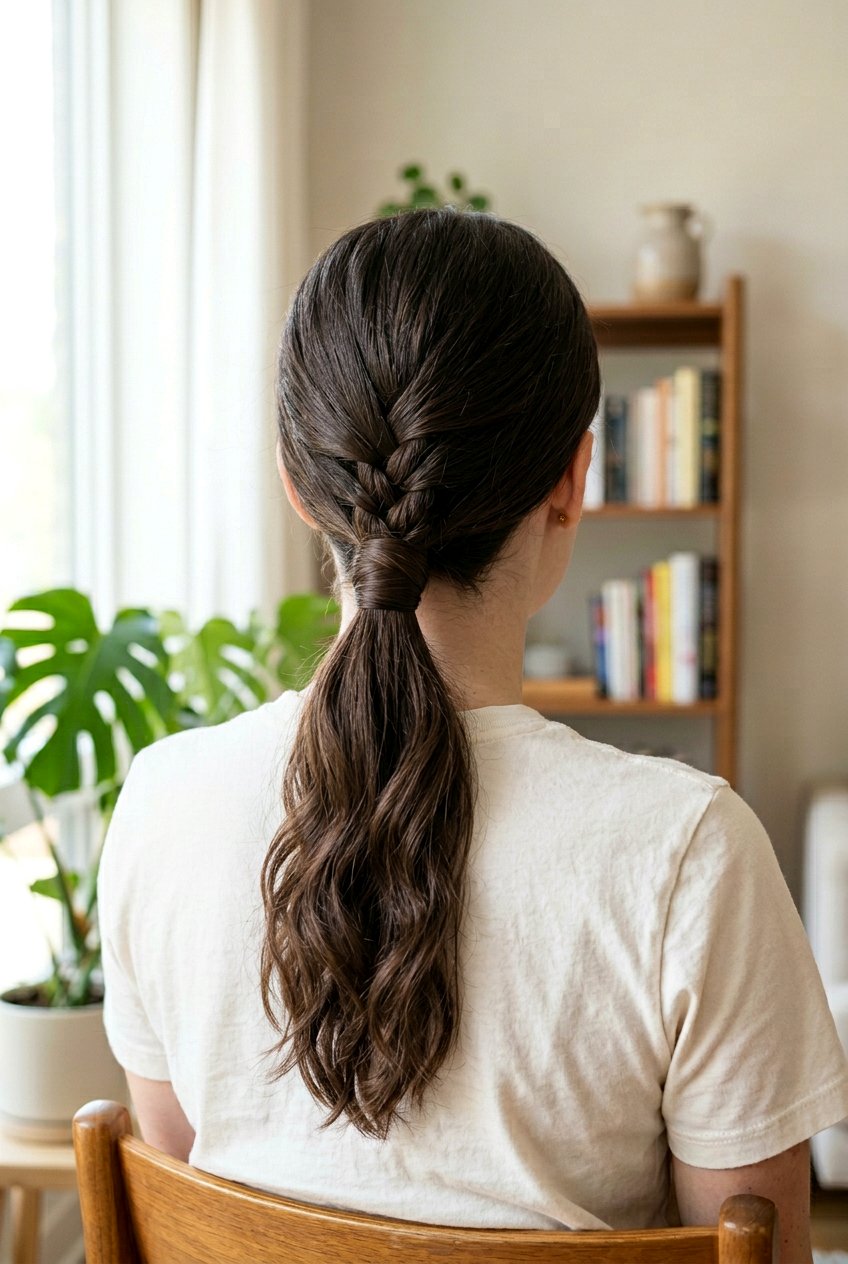 Braided Low Ponytail - 20 best beach hairstyle ideas - 20 best beach hairstyle ideas