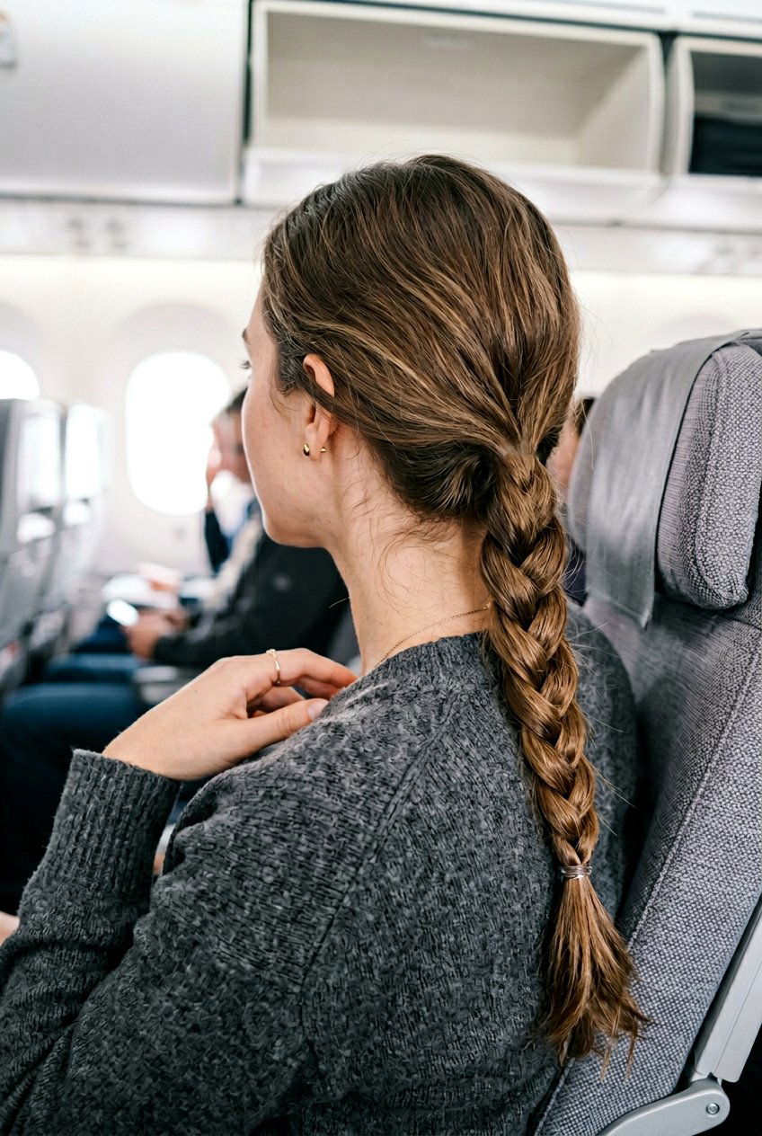 20 Comfortable Airplane Hairstyles for Long Hair Travel