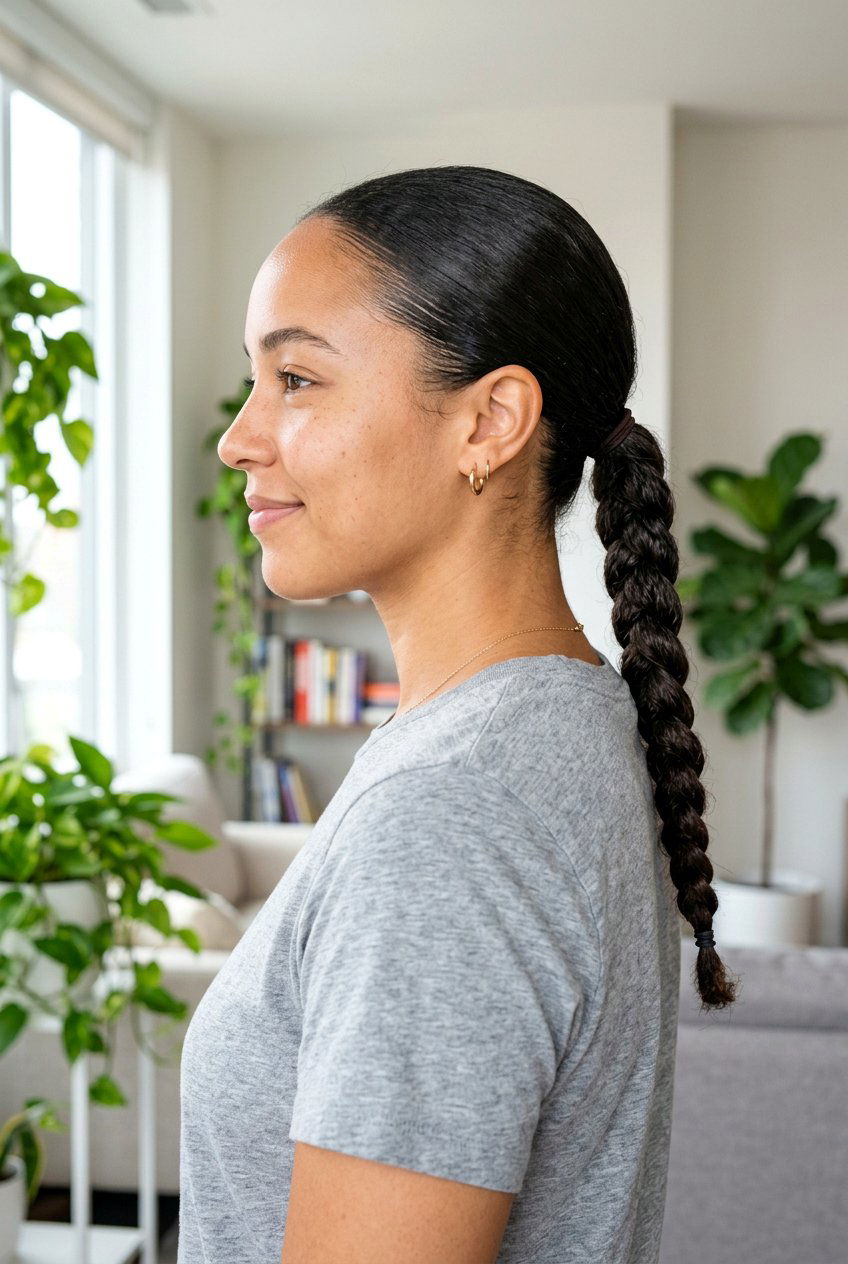 Braided Low Ponytail For Mixed Girls - 20 braid styles for mixed girls - 20 braid styles for mixed girls