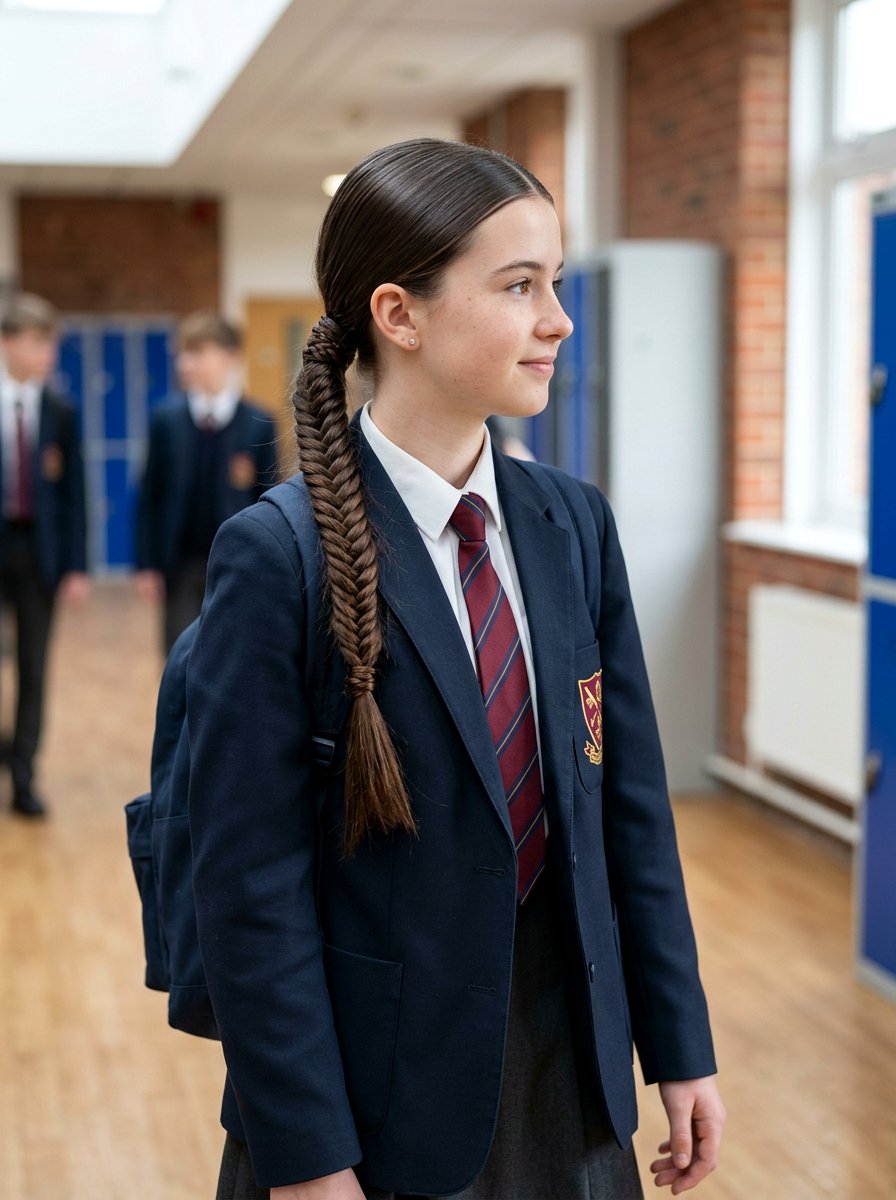 Braided Low Ponytail With Wrap - 20 school braid ponytail for long hair - 20 school braid ponytail for long hair