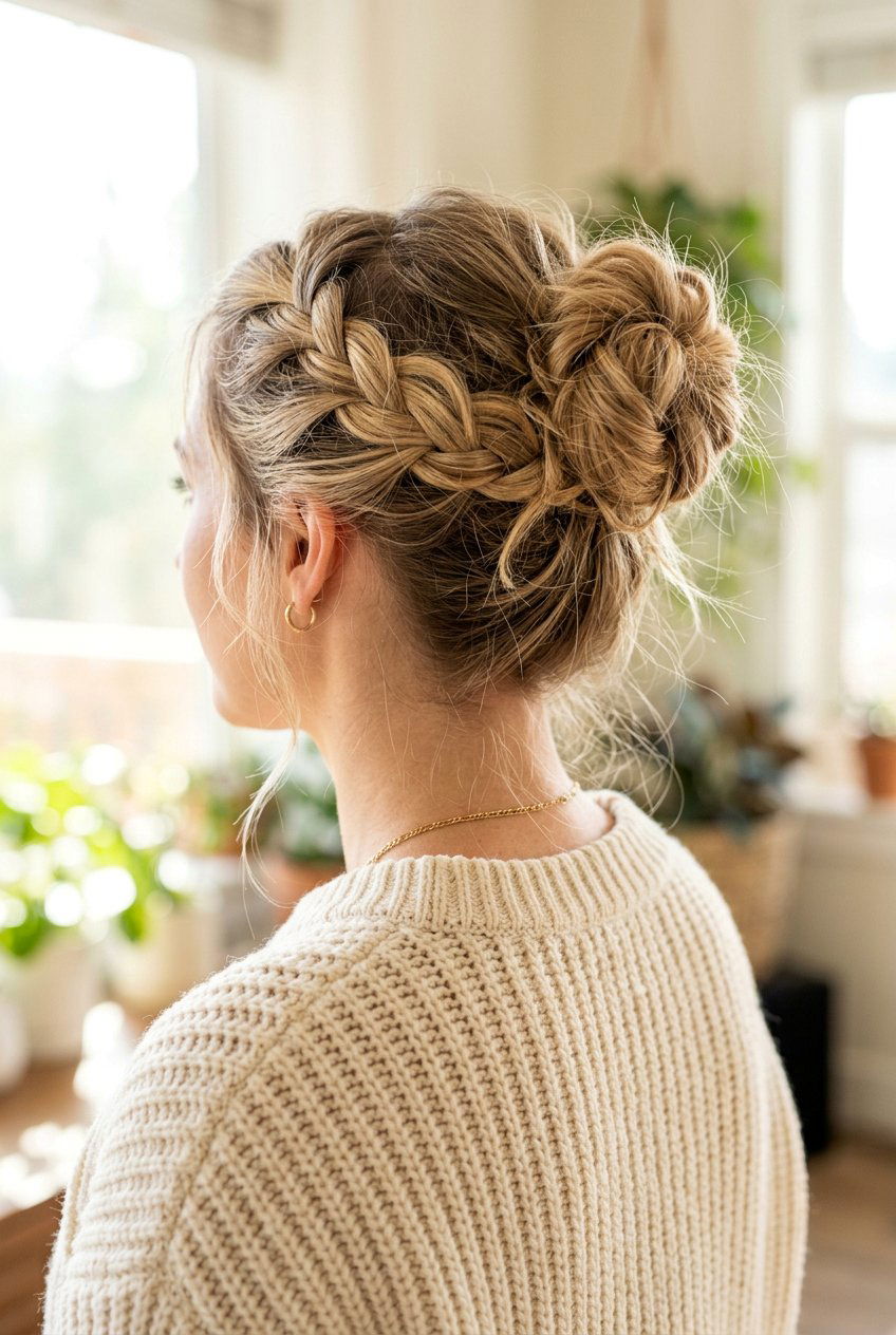 Braided Messy Bun - 20 braided bun for office women - 20 braided bun for office women