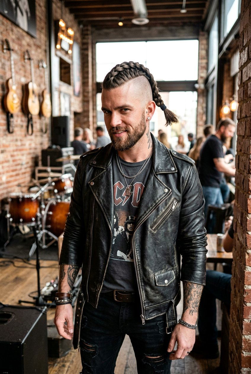 Braided Mohawk For Men - 20 braided ponytail for men - 20 braided ponytail for men