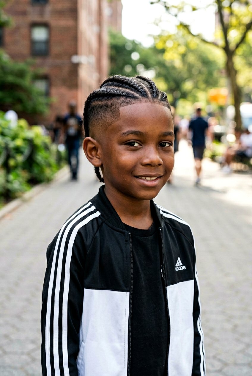 Braided Mohawk With Burst Fade - 20 boys braids with fade - 20 boys braids with fade
