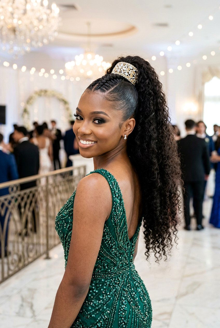 Braided Mohawk into Ponytail for Prom - 20 prom ponytail hairstyles - 20 prom ponytail hairstyles