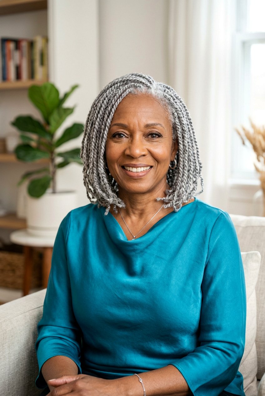 Braided Natural Hair - 20 natural hairstyles for women over 60 - 20 natural hairstyles for women over 60