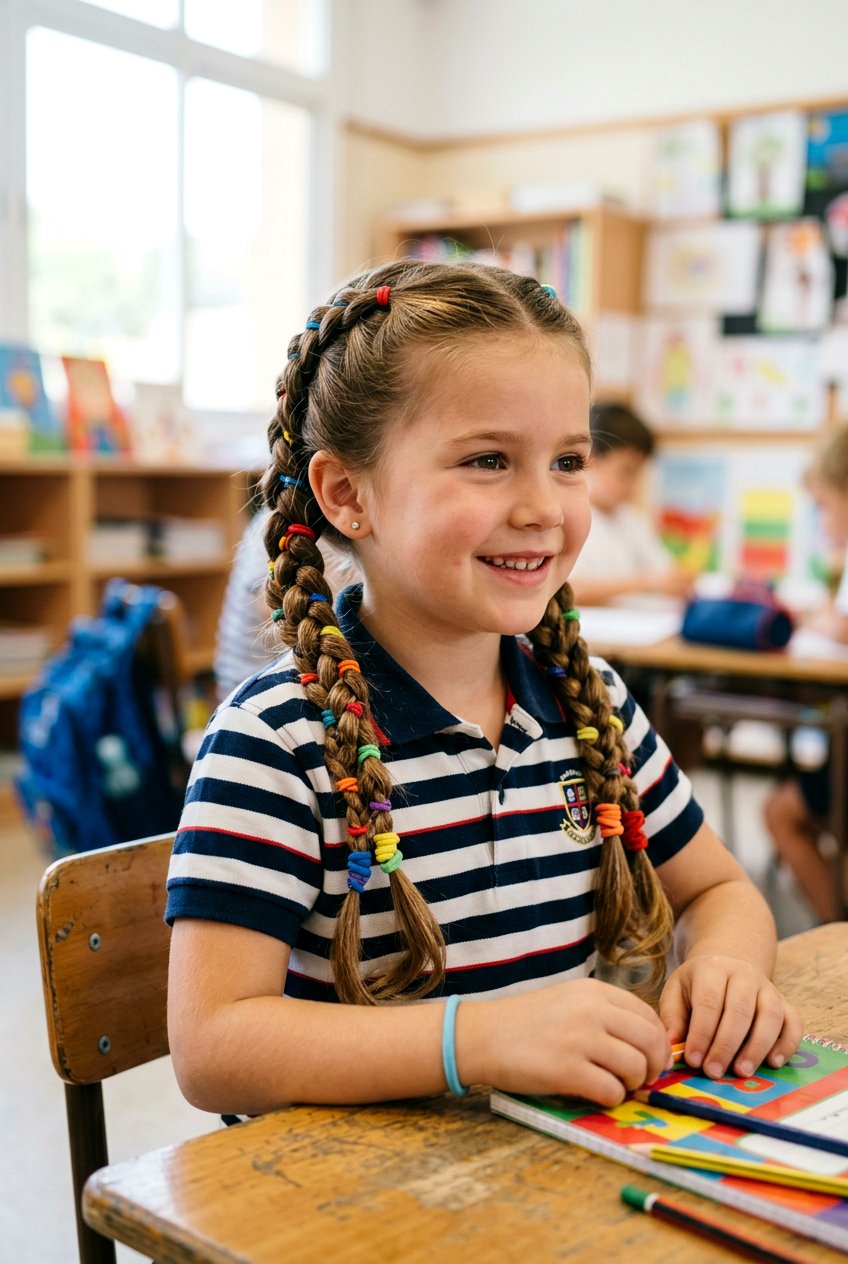 20 Perfectly Neat School Hairstyle for Little Girls Ideas