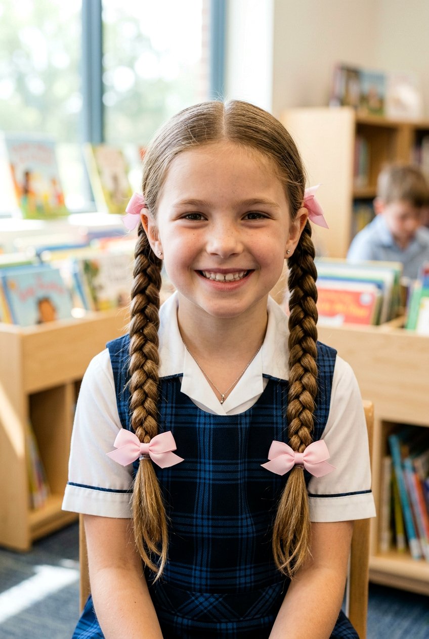 Braided Pigtails - 20 simple braid for school girls - 20 simple braid for school girls