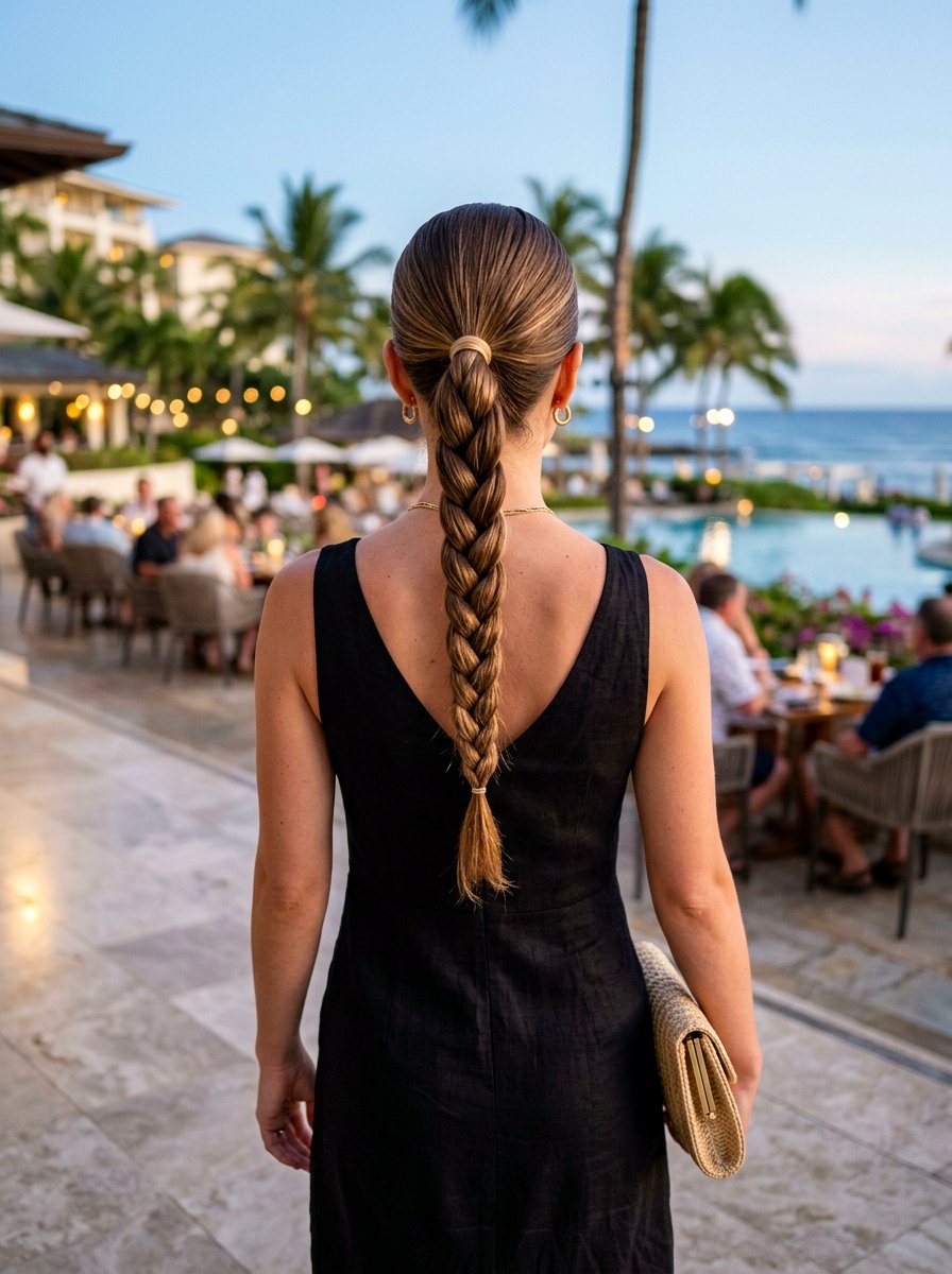 Braided Ponytail For Resort Dinner - 20 resort dinner ponytail hairstyle - 20 resort dinner ponytail hairstyle