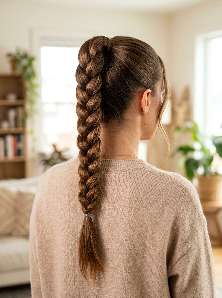 Braided Ponytail For Zoom Call - 20 zoom call ponytail hairstyle - 20 zoom call ponytail hairstyle