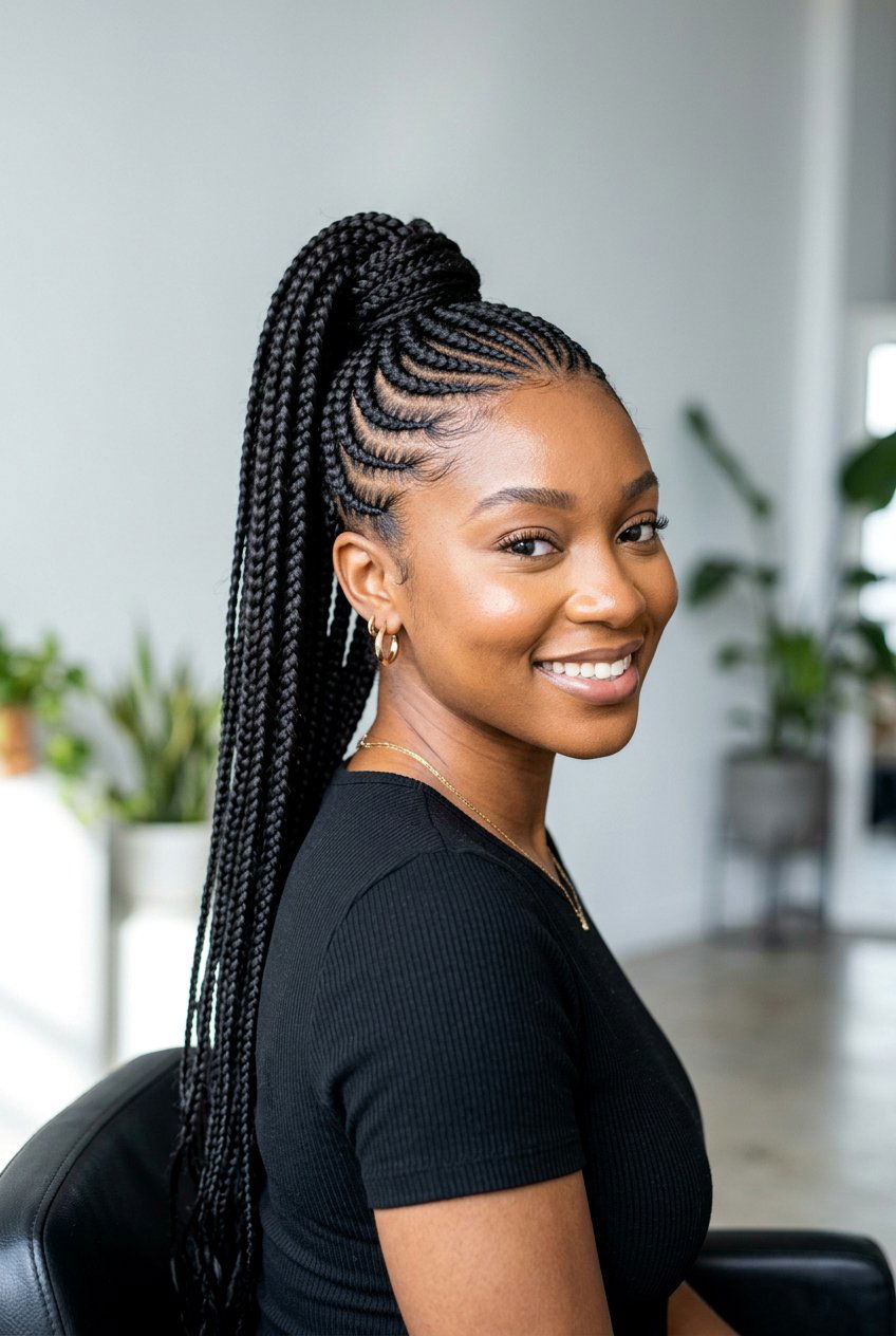 Braided Ponytail High - 20 braided hairstyles for black women - 20 braided hairstyles for black women